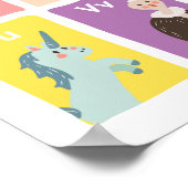 アルファベットウォールアートアルファベットアニマルキッズルーム ポスター (角)