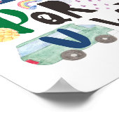 アルファベットウォールアート、水彩ABC子供用デコール ポスター (角)