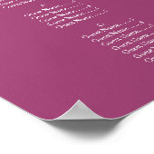 アルファベットエレガント式カシス結婚の座席表 ポスター (角)