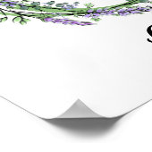 アルファベットエレガント文字Oラベンダーユーカリ ポスター (角)