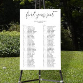 アルファベットエレガント順の結婚座席表 ポスター