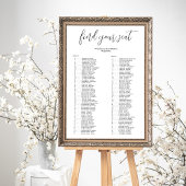 アルファベットエレガント順の結婚座席表 ポスター