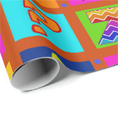 アルファベットカラフルギフトラッピング紙 – 赤い青 ラッピングペーパー (ロールコーナー)