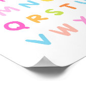 アルファベットカラフルタイポグラフィ ポスター (角)