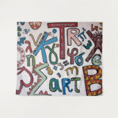 アルファベットカラフルタペストリー タペストリー (正面(横))