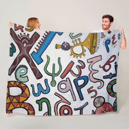 アルファベットカラフルフリースブランケット フリースブランケット (インサイチュ)