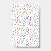 アルファベットカラフル先生写真とロゴ バッジ (裏面)