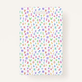 アルファベットカラフル先生写真とロゴ バッジ (裏面)