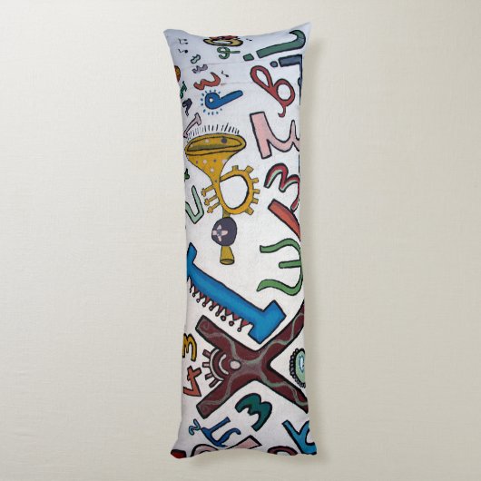 アルファベットカラフル抱き枕 ボディピロー (裏面 (縦))