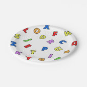 アルファベットカラフル紙プレート ペーパープレート (アングル)