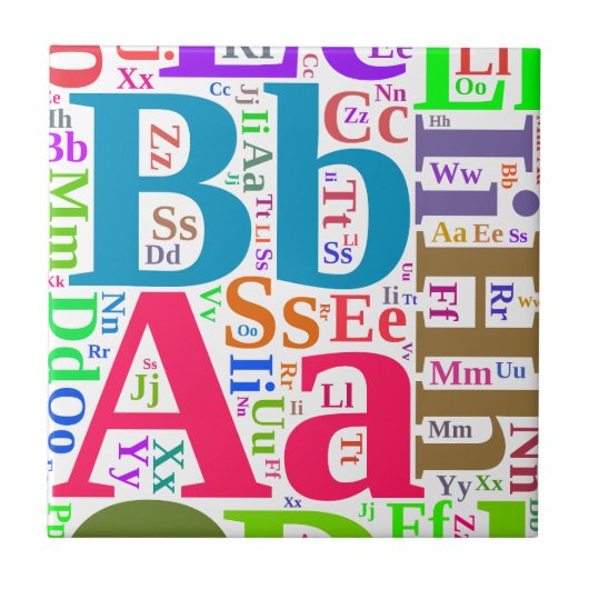 アルファベットカラフル タイル (正面)