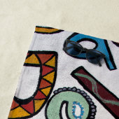 アルファベットカラフル ビーチタオル (インサイチュ)