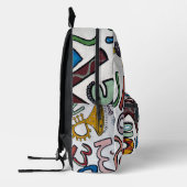 アルファベットカラフル プリントバックパック (左)