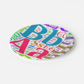 アルファベットカラフル ペーパープレート (アングル)