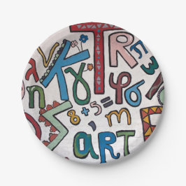 アルファベットカラフル ペーパープレート