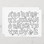 アルファベットカラーリングカード 案内状 (正面/裏面)