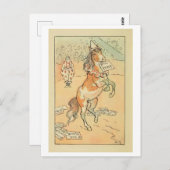 アルファベットカード付きサーカスポニーレトロはがき ポストカード (正面/裏面)