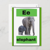 アルファベットカード(実在写真付き)休日はがき シーズンポストカード (正面/裏面)