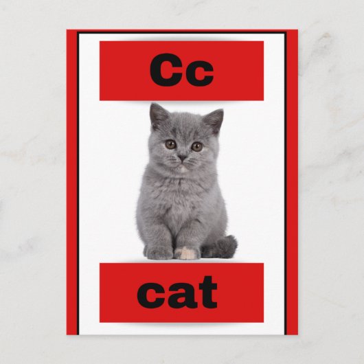 アルファベットカード(実在写真付き)休日はがき シーズンポストカード (正面)