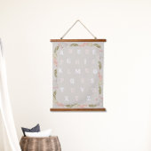 アルファベットガールズライトピンクフローラ 吊り下げ型タペストリー