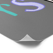 アルファベットキッズカッコいいタイポグラフィ ポスター (角)