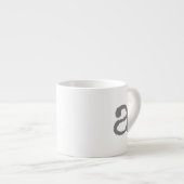 アルファベットギフト小さなモノグラムEspresso Mug エスプレッソカップ (正面右)