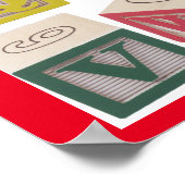 アルファベットグラフエクストララージ色ブロック ポスター (角)