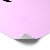 アルファベットグラフ淡い色のピンク ポスター (角)