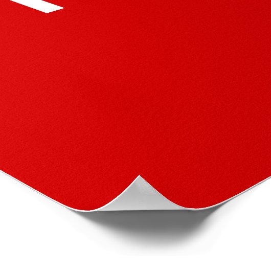 アルファベットグラ赤と白フ ポスター (角)