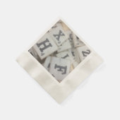 アルファベットゲームレタータイル 縁ありカクテルナプキン (角)