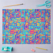 アルファベットコラージュティッシュペーパー 薄葉紙 (クラフト)