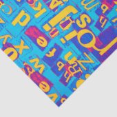 アルファベットコラージュティッシュペーパー 薄葉紙 (詳細)