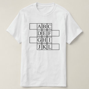 アルファベットシンプル設計Tシャツ Tシャツ