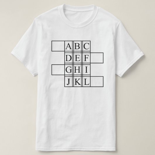 アルファベットシンプル設計Tシャツ Tシャツ (デザイン正面)