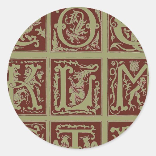 アルファベットシール ラウンドシール (正面)