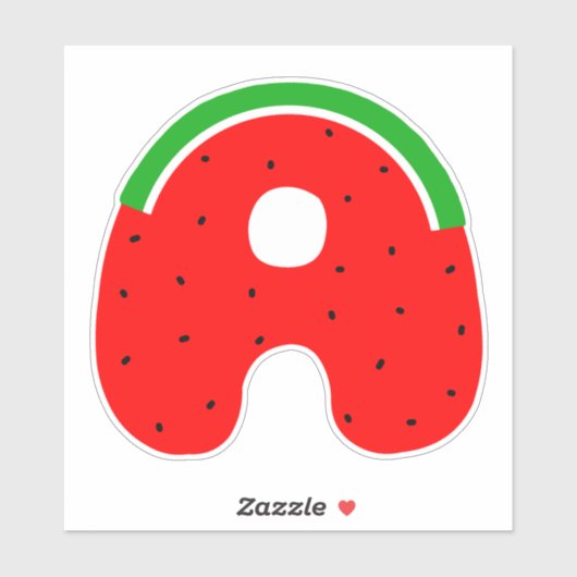 アルファベットシール,文字Aシール,スイカ シール (シート)