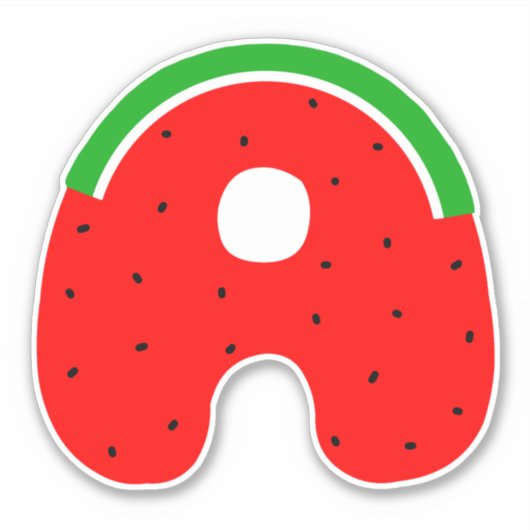 アルファベットシール,文字Aシール,スイカ シール (正面)