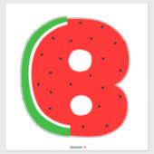 アルファベットシール，文字Bシール，スイカ シール (シート)