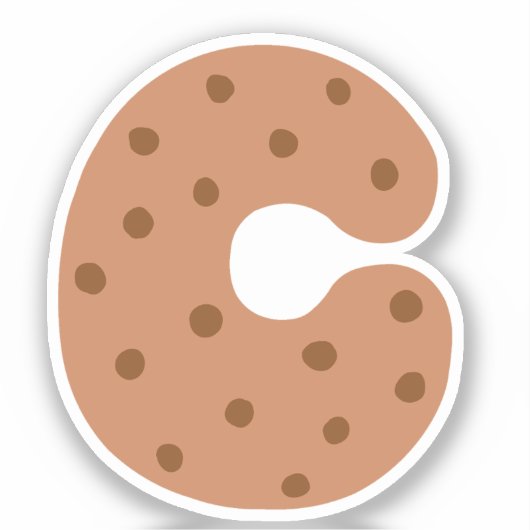 アルファベットシール,文字Cシール,クッキー シール (正面)