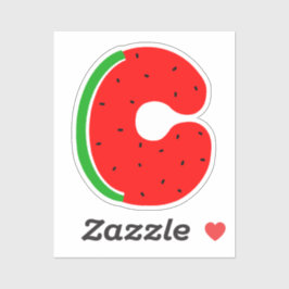 アルファベットシール,文字Cシール,スイカ シール