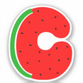 アルファベットシール,文字Cシール,スイカ シール (正面)