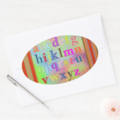 アルファベットシール 楕円形シール (封筒)