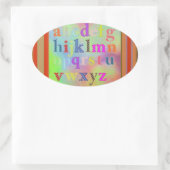 アルファベットシール 楕円形シール (バッグ)