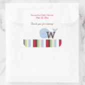 アルファベットジャングルスープ(クジラ)スクエアお気に入りシール スクエアシール (バッグ)