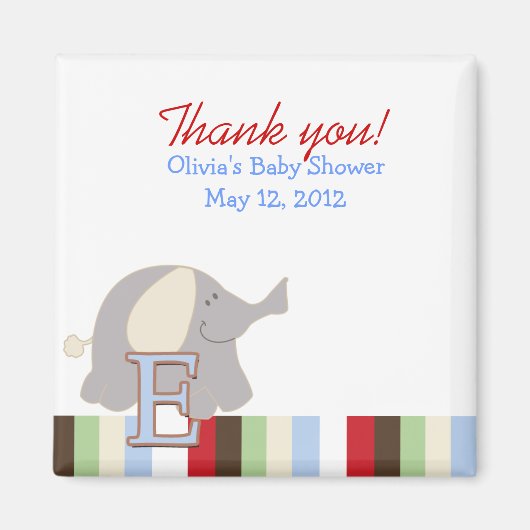 アルファベットジャングルスープ（ゾウABC）ビーフマグネット マグネット (正面)