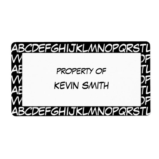 アルファベットスクールラベル ラベル (正面)