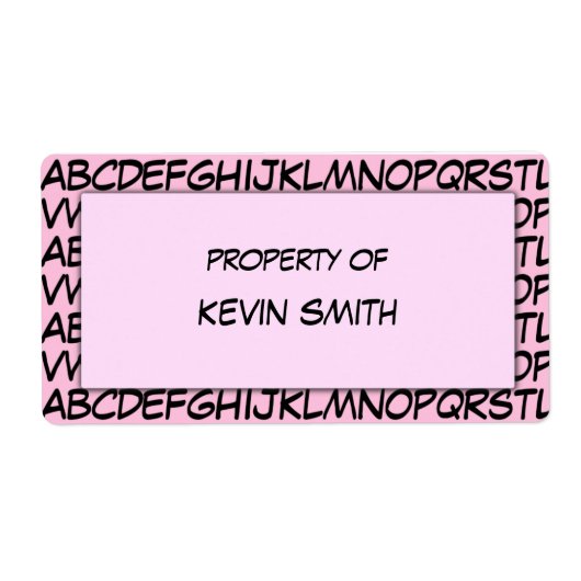 アルファベットスクールラベル ラベル (正面)