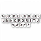 アルファベットステッカー シール (正面)
