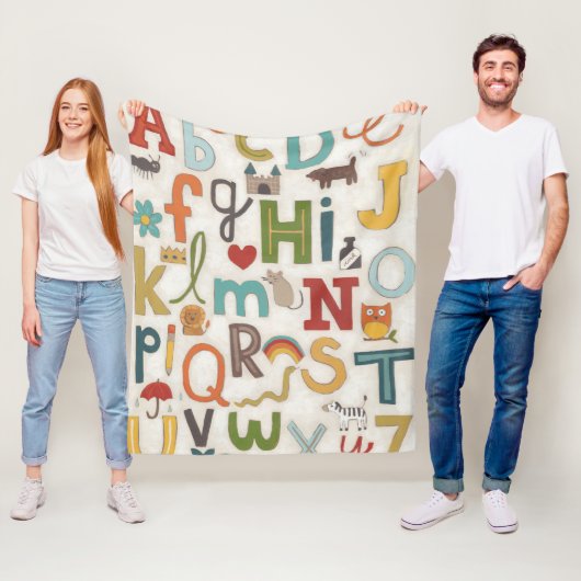 アルファベットスープ フリースブランケット (インサイチュ)