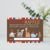 アルファベットスープABCベビーシャワーおむつラッフルカード エンクロージャーカード (スタンド正面)